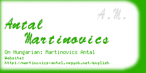 antal martinovics business card